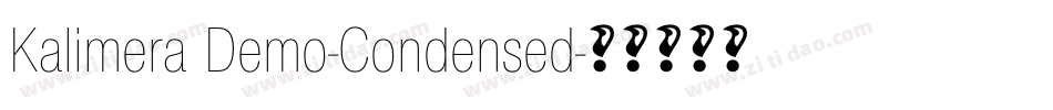 Kalimera Demo-Condensed字体转换